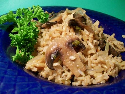 pilaf de arroz fácil de cogumelo