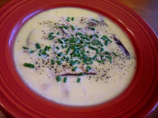 baixo carb creme de sopa de cogumelos shiitake