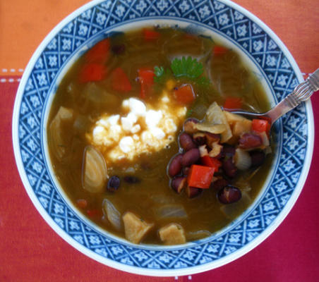 sopa de feijão preto saudável