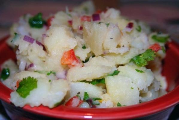 salada de batata do sudoeste com vinagrete de limão e coentro