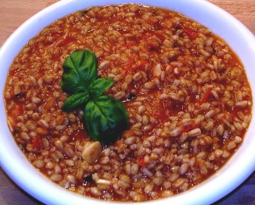 arroz de tomate com manjericão