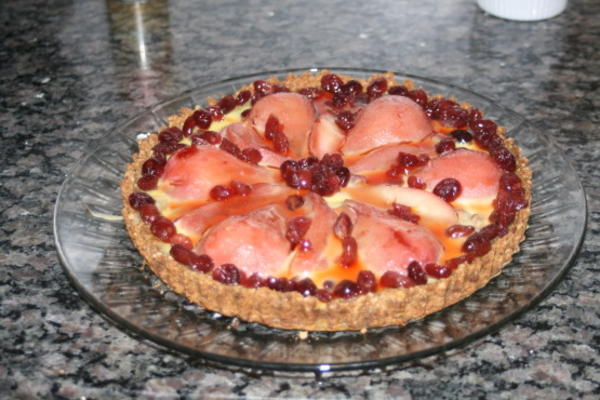 torta de pera amora com crosta de gengibre