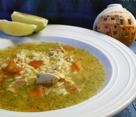 sopa de arroz de frango mexicano (caldo cantina)