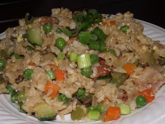 arroz frito marrom - cinco tesouro