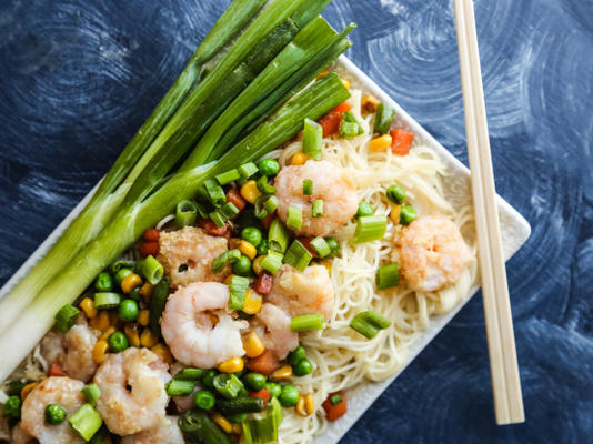 camarão simples frite