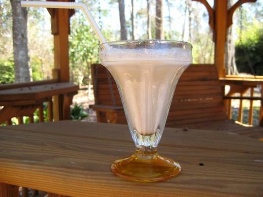 café de leite gelado de coco, baixo teor de gordura