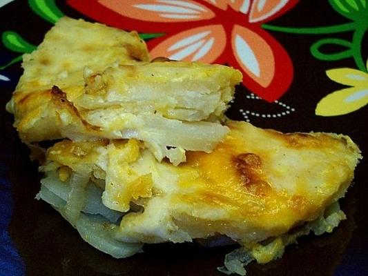 Batatas De Queijo Com Cebolas