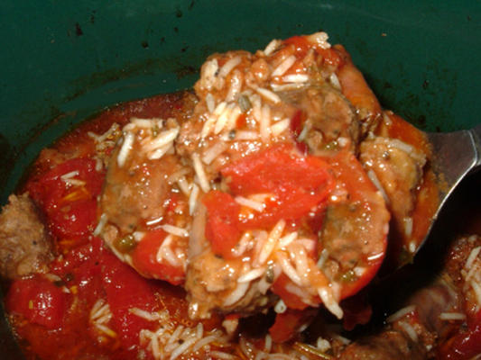 panela de barro jantar de salsicha italiana