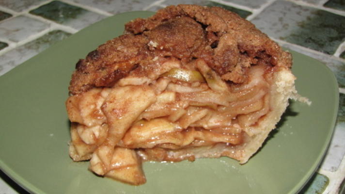 torta de maçã crumble-top de canela