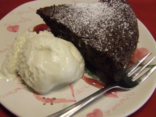 bolo de chocolate agridoce flourless