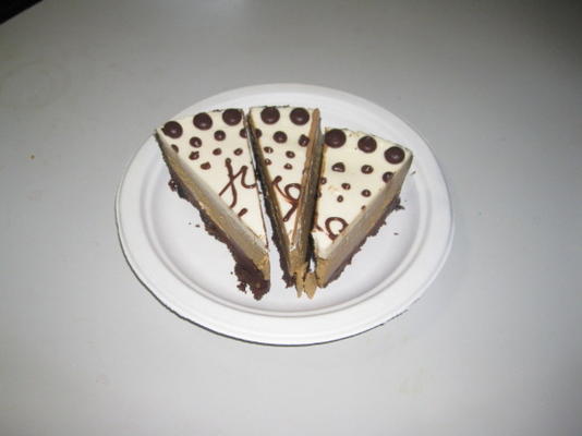 cheesecake de chocolate com cobertura de cappuccino