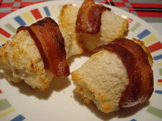 enrolamentos de bacon e salsicha