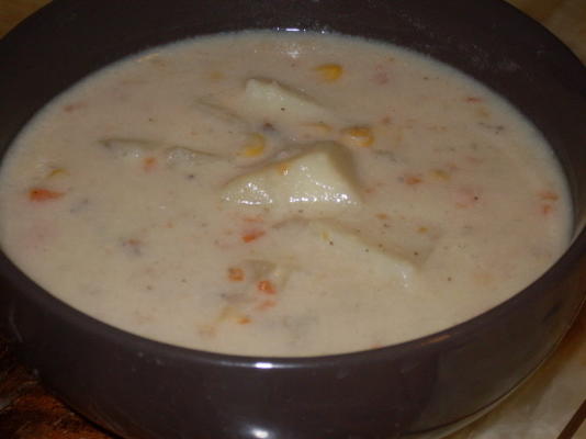 sopa de milho de batata queijo