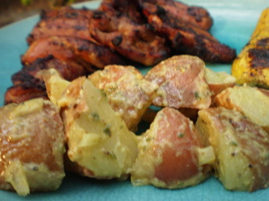 salada de batata quente, baixo teor de gordura