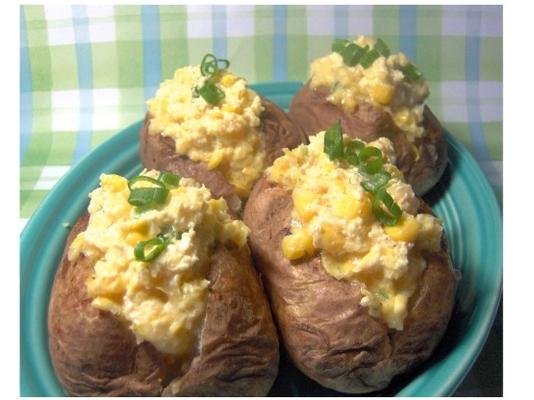 batatas assadas com manteiga de milho