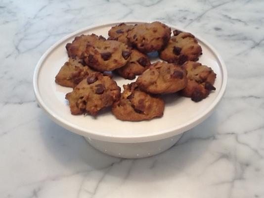 biscoitos de chocolate com grão de bico