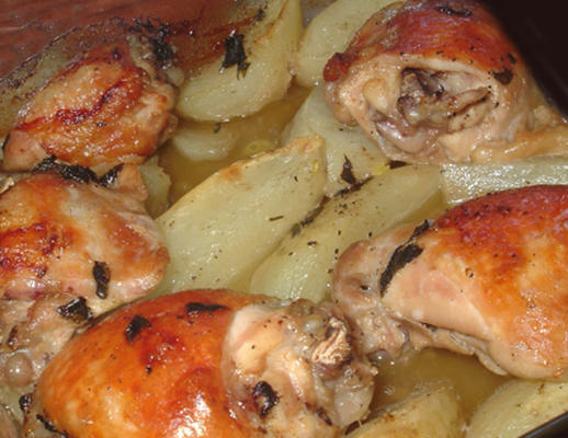 kotopoulo skorthato (frango com alho e limão)