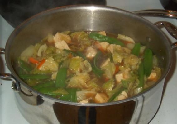 sopa chinesa com tofu