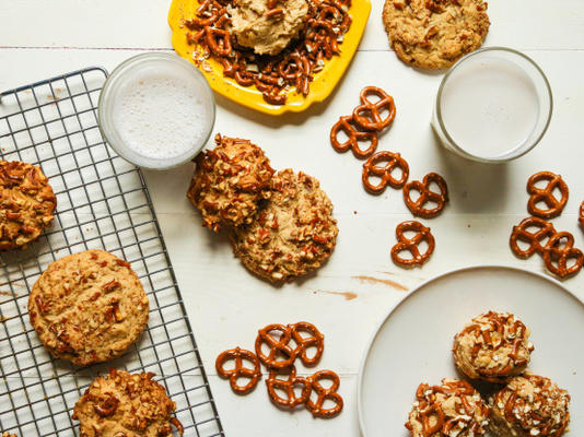 biscoitos de pretzel manteiga de amendoim