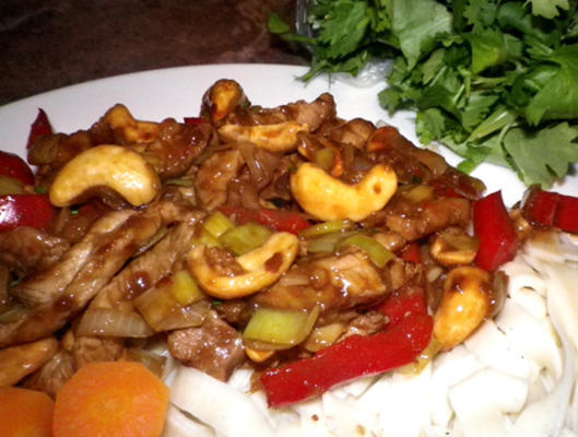 caju e carne de porco