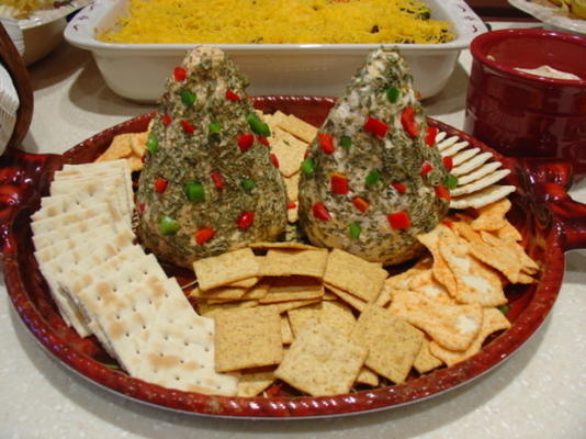 árvores de queijo aperitivo ou bonecos de neve