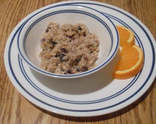 café da manhã de fibra cereal-quente ou frio