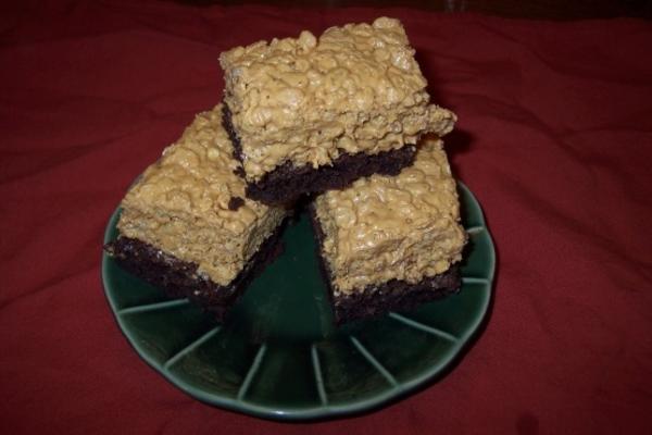 brownies crocantes de manteiga de amendoim