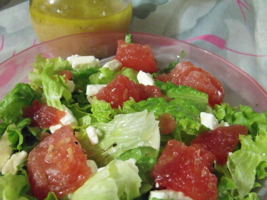 salada de melão e feta