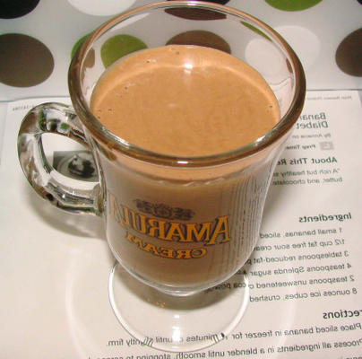 smoothie de banana amendoim chocolate, diabético