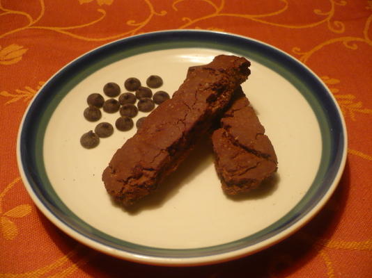 Biscotti de chocolate duplo sem glúten