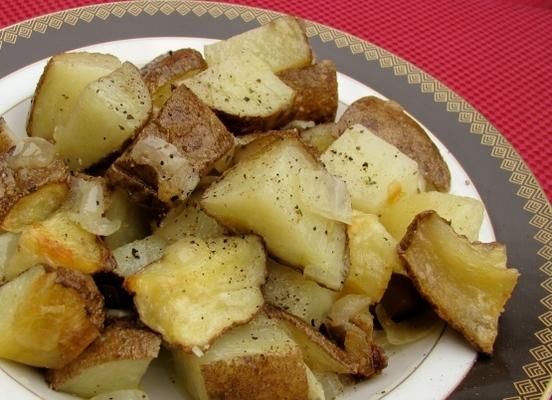 batatas de manteiga de alho de microondas