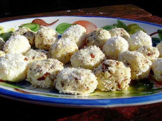 trufas de chocolate branco com aroma de limão