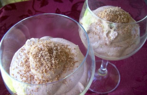 mousse de chocolate com baixo teor de gordura
