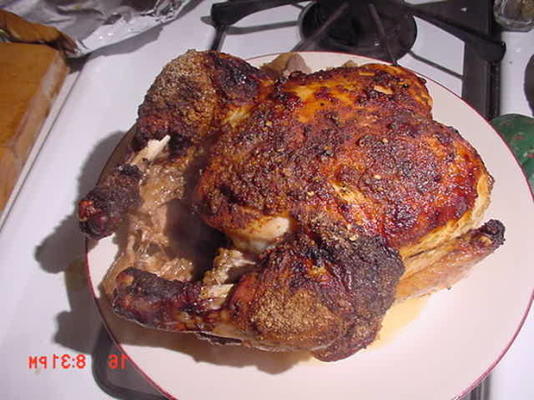 frango, basted deli rotisserie frango em um espeto?