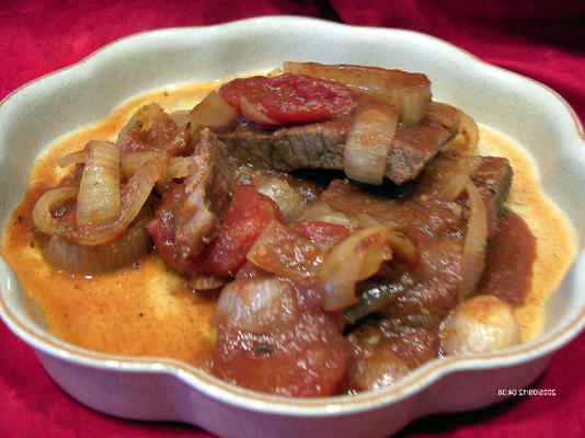 bife suíço na panela de barro para dois