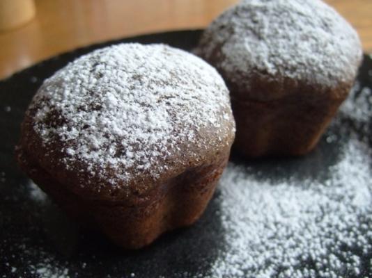 muffins de chocolate densos
