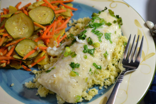 filetes de hadoque em vinho branco