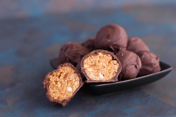 trufas de pretzel de manteiga de amendoim