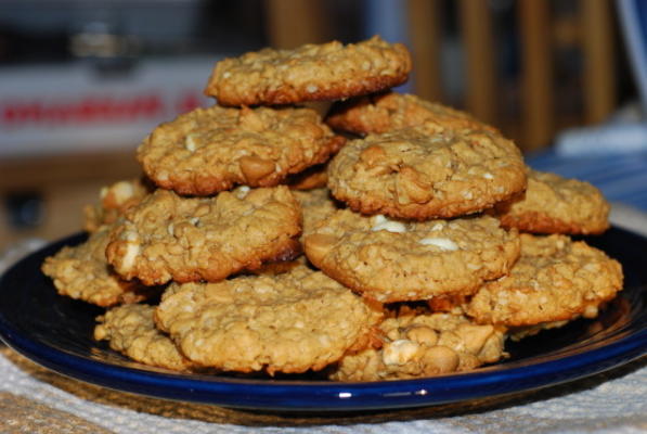 cinco (ou talvez seis) biscoitos de aveia com manteiga de amendoim