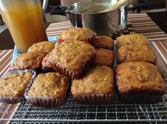 muffins de cenoura de aveia
