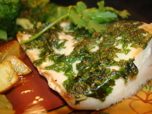 mahi mahi com crosta de coentro