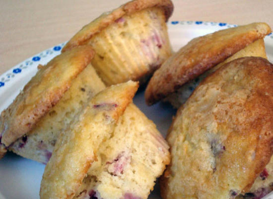muffins de canela de morango
