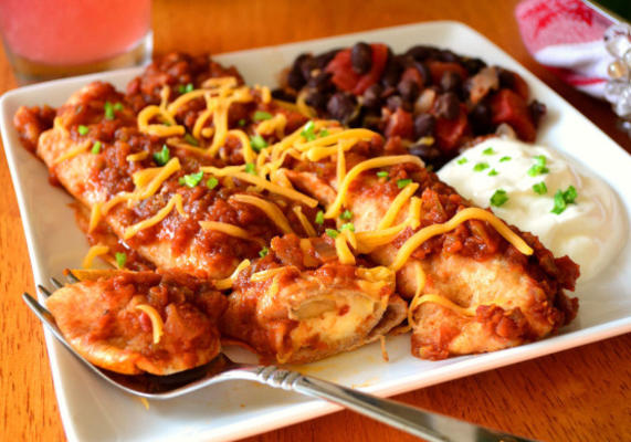 enchiladas de espinafre e queijo