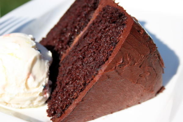 bolo de chocolate escuro louco