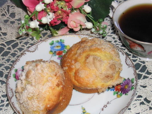 muffins de torta de pêssego