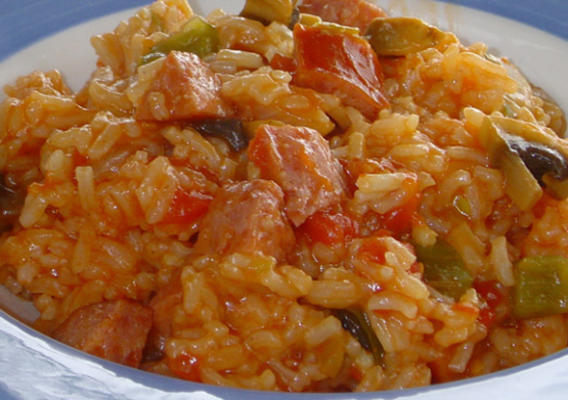 panela de arroz jambalaya