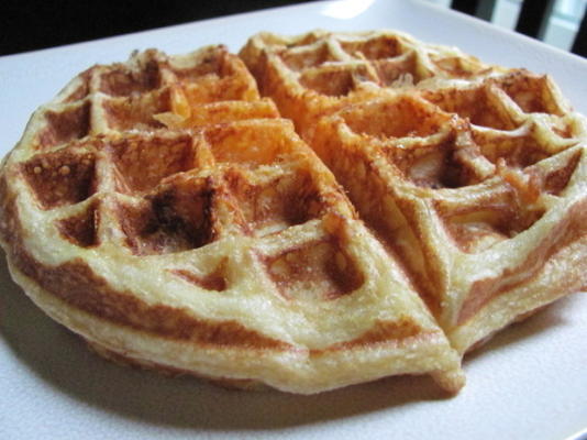 waffles crocantes de fubá de milho