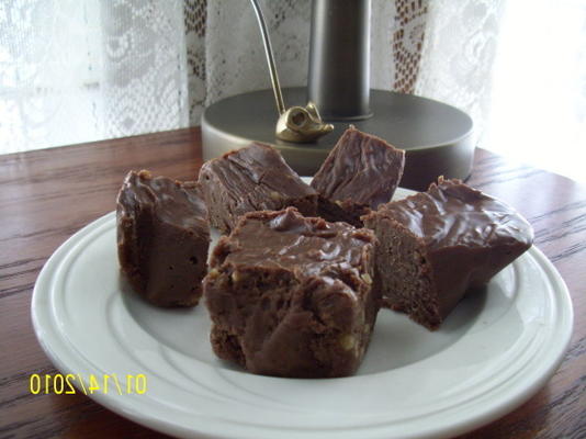 fudge de chocolate com amendoim