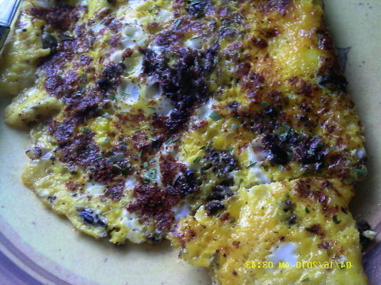 omelete de azeitona marroquina (bayd de zaitun)