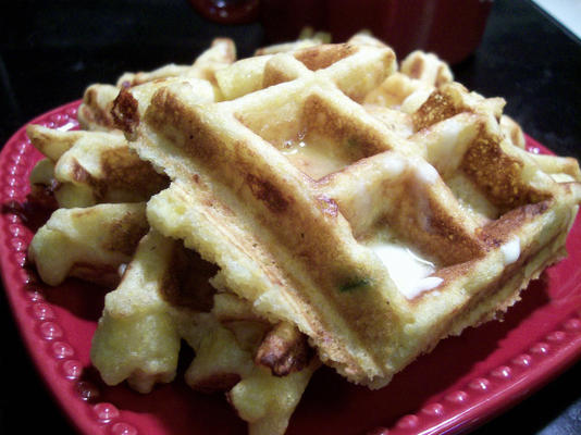 jalapeno cornbread waffles